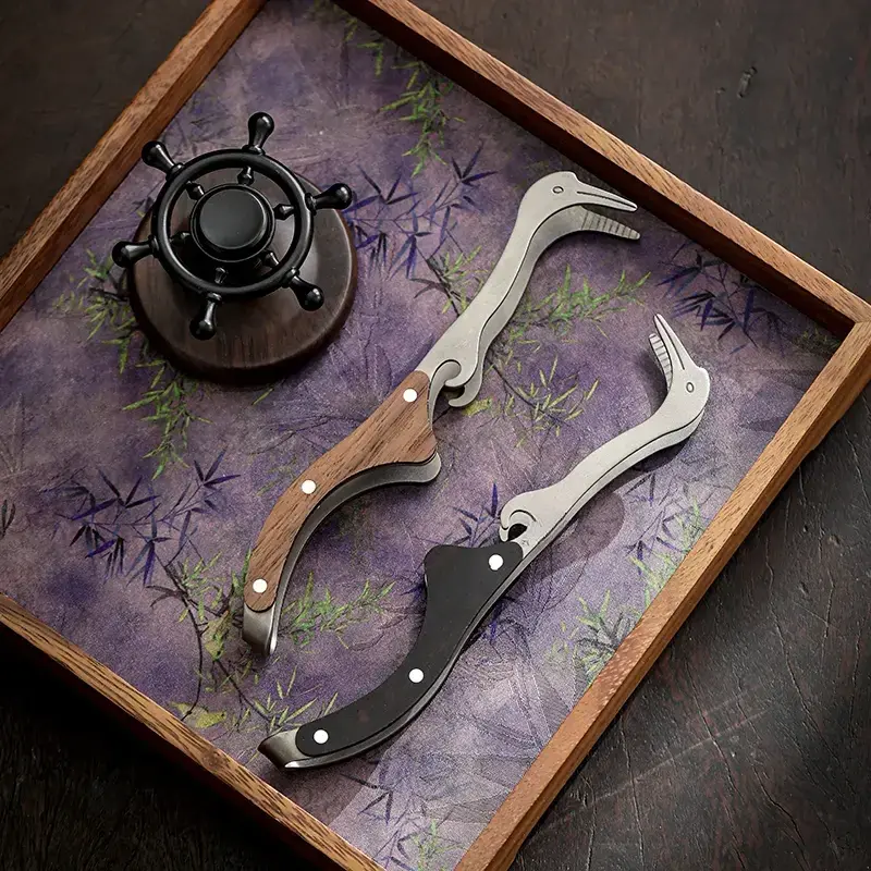 【云雀衔茶】云雀茶夹高档实木功夫茶具配件茶叶夹茶杯夹镊子茶道