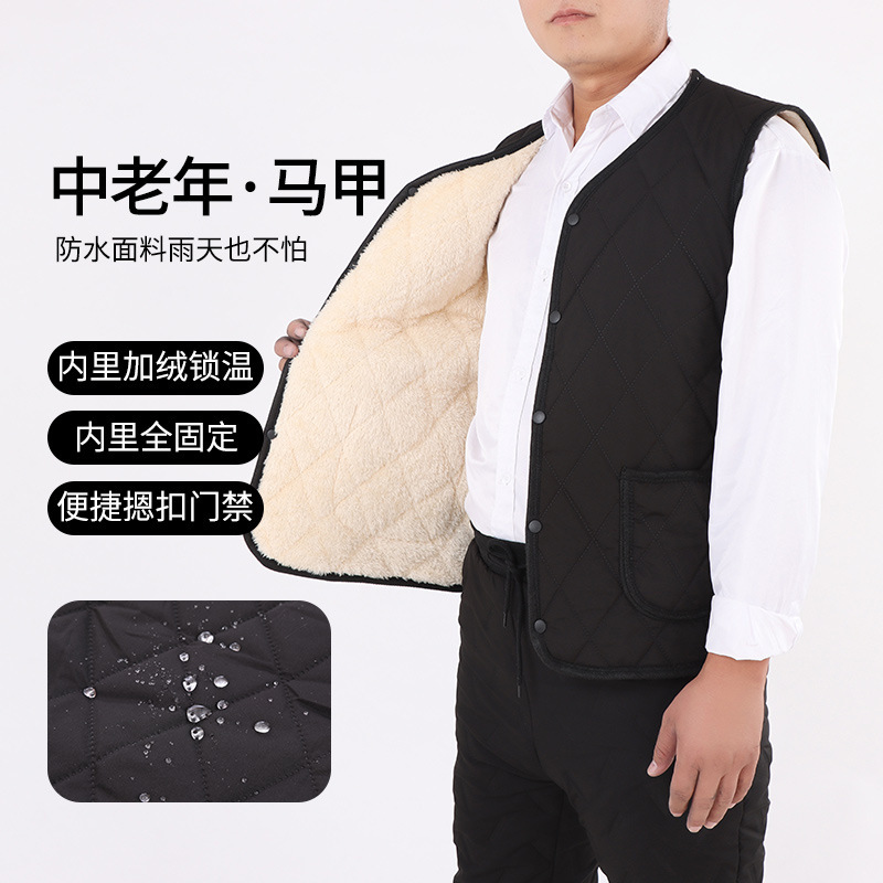 加绒中年中老年上装暖背秋冬厚款短款加绒加厚款JX