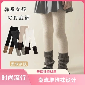 时尚女童打底裤秋冬外穿堆堆袜儿童裤加绒加厚假儿童加绒打底袜