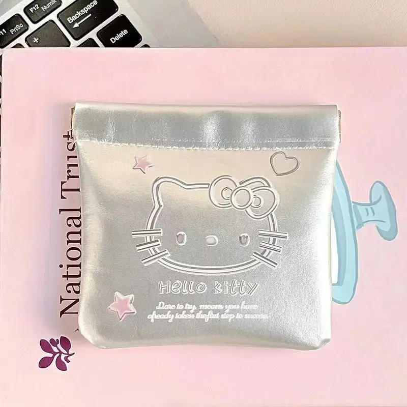 蝴蝶结kt弹片收纳包自动闭合眼镜袋数据线耳机充电器化妆包-T