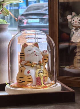 let's rich日式招财猫开业礼品高档摆件店铺生意兴隆陶瓷发财猫