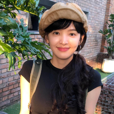 章若楠同款咖色翻檐云朵贝雷帽子女春秋显脸小百搭鸭舌帽大头围