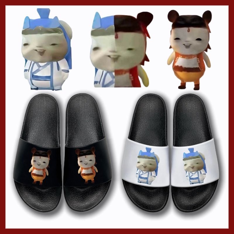 胡巴哪吒敖丙藕饼拖鞋男童夏季周边抽象男女学生室内防滑外穿居家