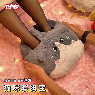 可爱猫咪暖脚宝充电式 过冬暖脚宝神器捂冷脚足热水袋送女朋友礼物