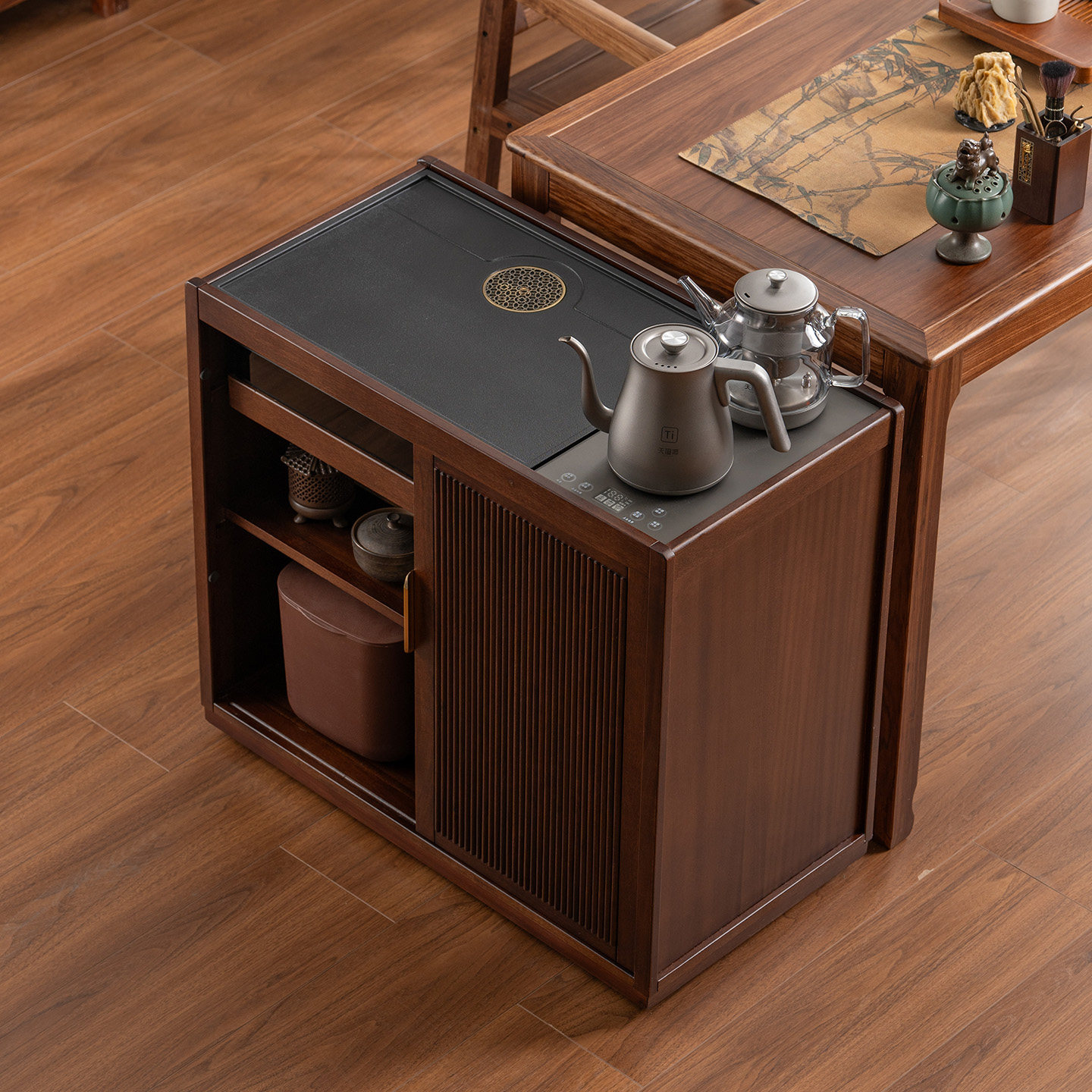 实木中式移动茶桌家用小茶台客厅茶车阳台茶几柜烧水壶一体茶水柜,住宅家具,家用茶台/茶桌,淘宝优惠券,粉丝福利购,淘宝优惠卷