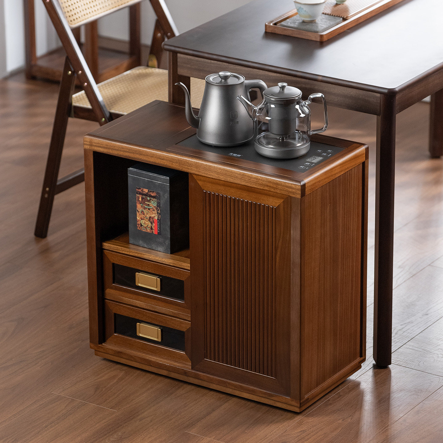 新中式实木茶水柜茶水台