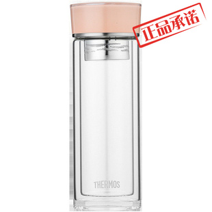 膳魔师新品透明玻璃杯双层隔热带茶漏过滤便携泡茶杯水杯TCGE-300