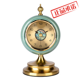 美式表摆台式座钟客厅轻奢桌面时钟装饰坐钟家用复古钟表摆件摆钟