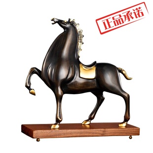 招财全铜唐马摆件手工高档工艺品开业礼品客厅书房办公室装饰摆放