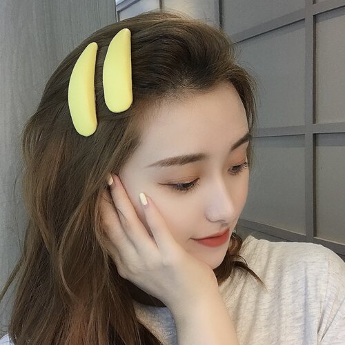 韩版糖果色水滴少女风刘海夹