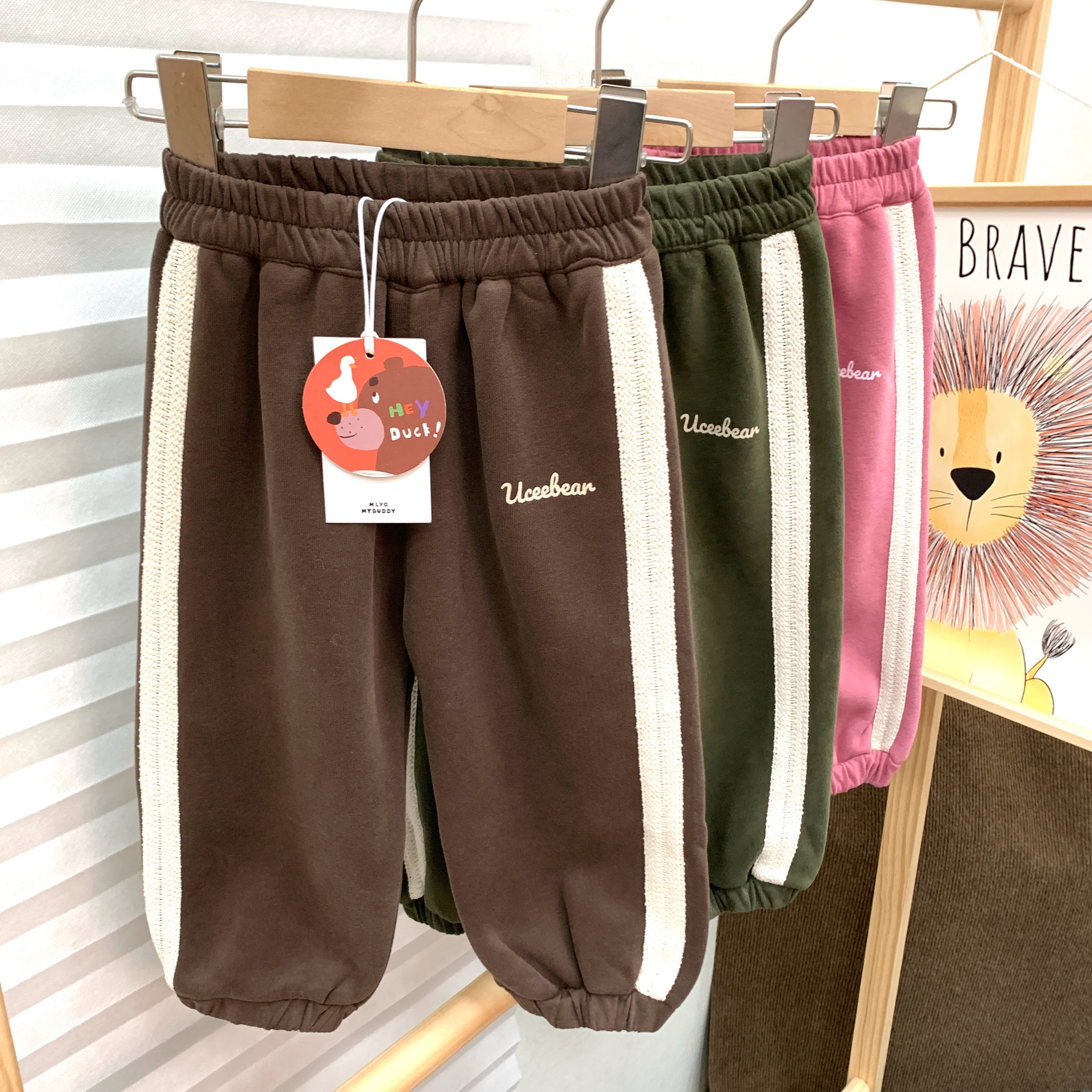 2釉X旗下儿童秋冬纯棉柔软舒适加绒休闲裤男女童拼接运动卫裤长裤,童装/婴儿装/亲子装,裤子,淘宝优惠券,粉丝福利购,淘宝优惠卷