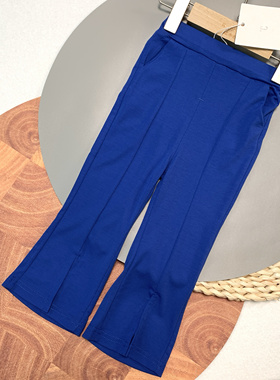 06163儿童春夏薄款纯棉冰感超舒服弹力小喇叭裤宝宝女童轻薄长裤