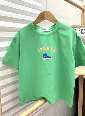 05072衣小C儿童夏季纯棉冰瓷棉短袖T恤男童短袖120.130