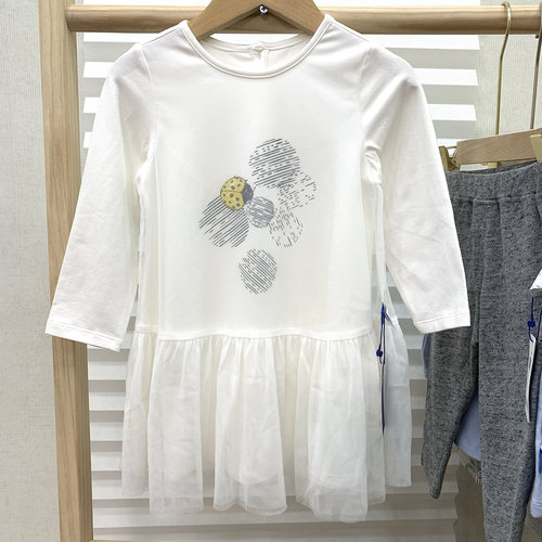 蒙蒙M米春秋柔软舒适女童纯棉连衣裙长袖女宝宝仙仙裙子