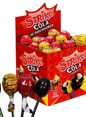 俄罗斯棒棒糖黑色可乐味进口KDV双色柠檬味袋装高颜值童年混装