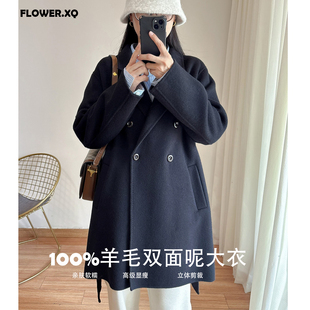 特加肥加大码双面呢大衣毛呢外套女装秋冬新款正肩显瘦胖mm200斤