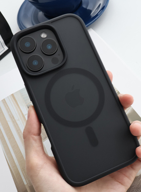 椰壳研究所 磨砂肤感磁吸手机壳适用苹果16promax金属摁键iphone15pro无线充电14轻量化防摔13保护壳
