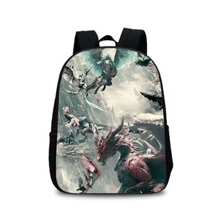 2025新品Monster Hunter Wilds印花双肩背包怪物猎人荒野儿童书包