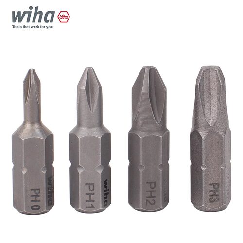 德国wiha威汉十字批头进口7011Z短螺丝头C6.3起子头PH0PH1PH2PH3