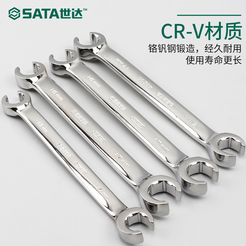 世达油管扳手双头开口呆板图片