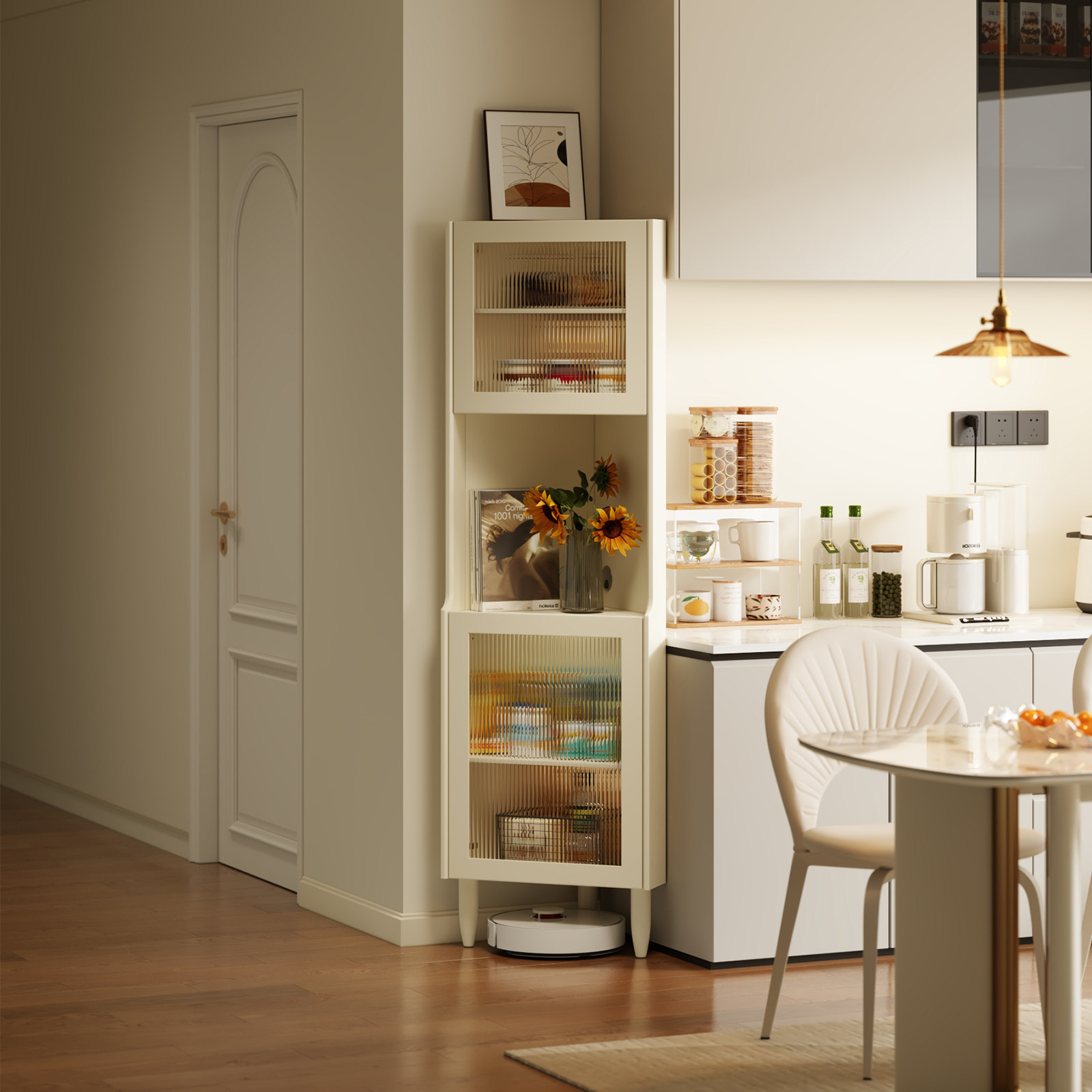 转角置物架实木三角柜子落地墙角一体靠墙90度客厅法式餐边储物柜,住宅家具,角柜,淘宝优惠券,粉丝福利购,淘宝优惠卷