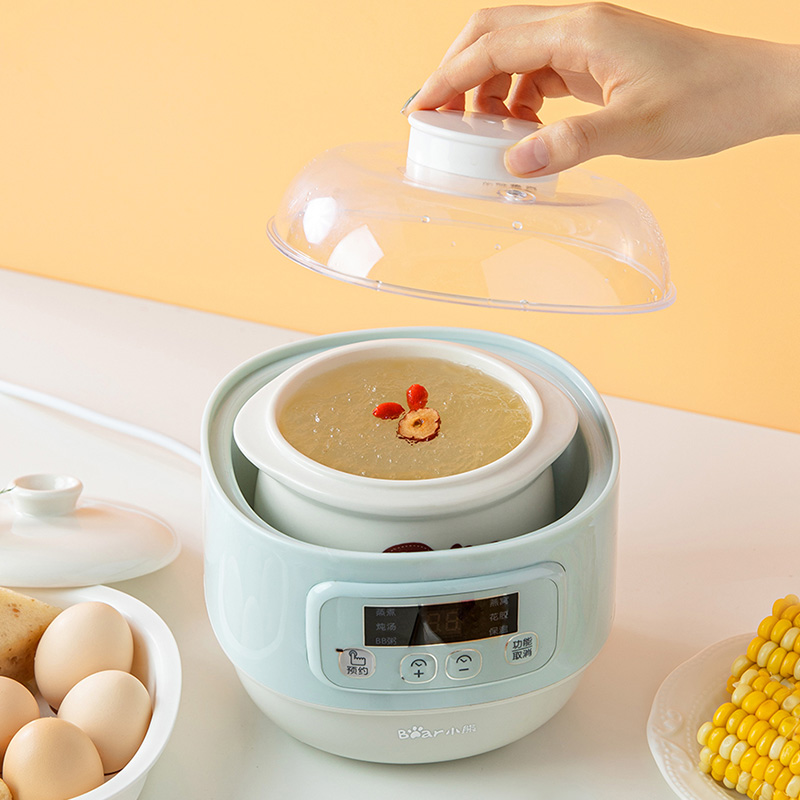 小熊电炖锅迷你小型隔水炖盅家用陶瓷BB煲炖燕窝煲汤宝宝煮粥神器