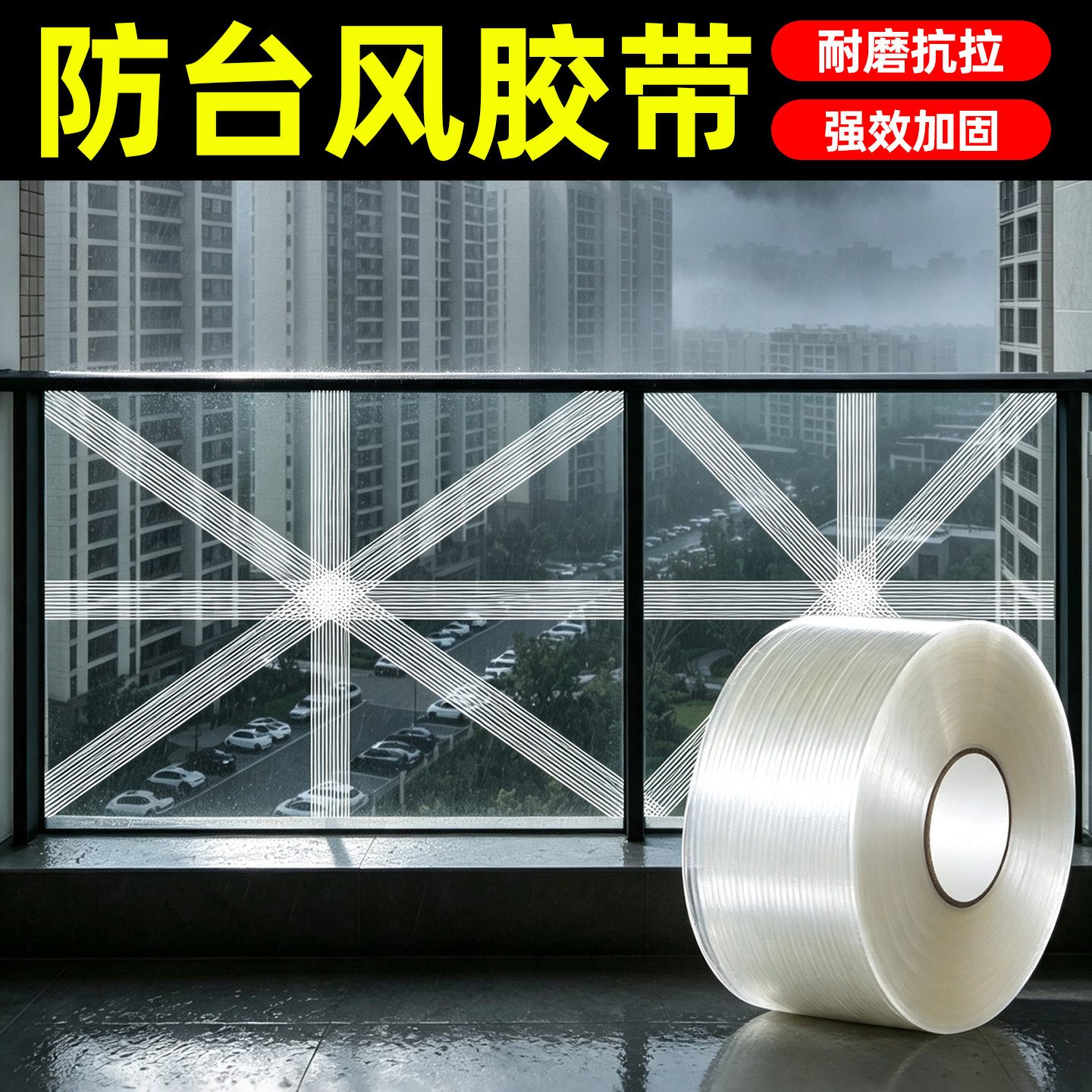 超大卷强粘】防台风胶带窗户玻璃