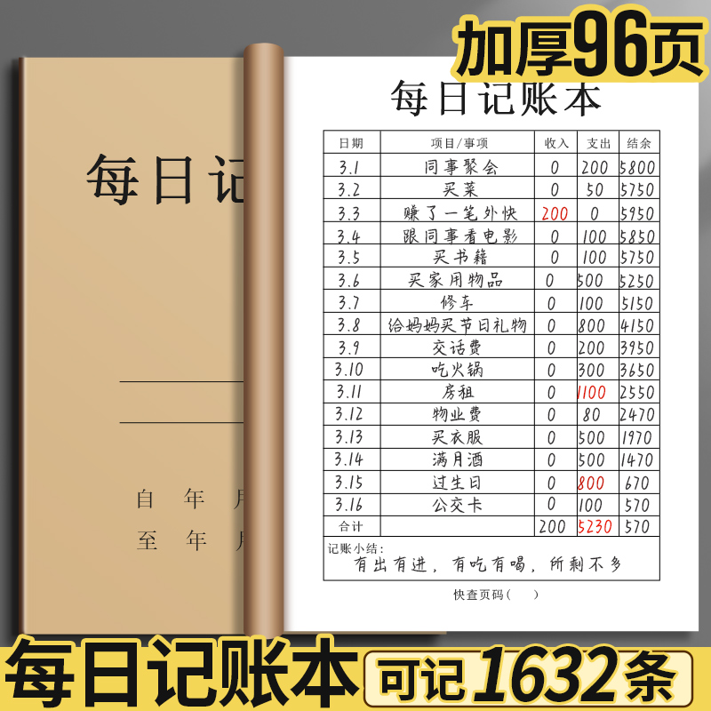 2025新款每日记账本家庭商务通用