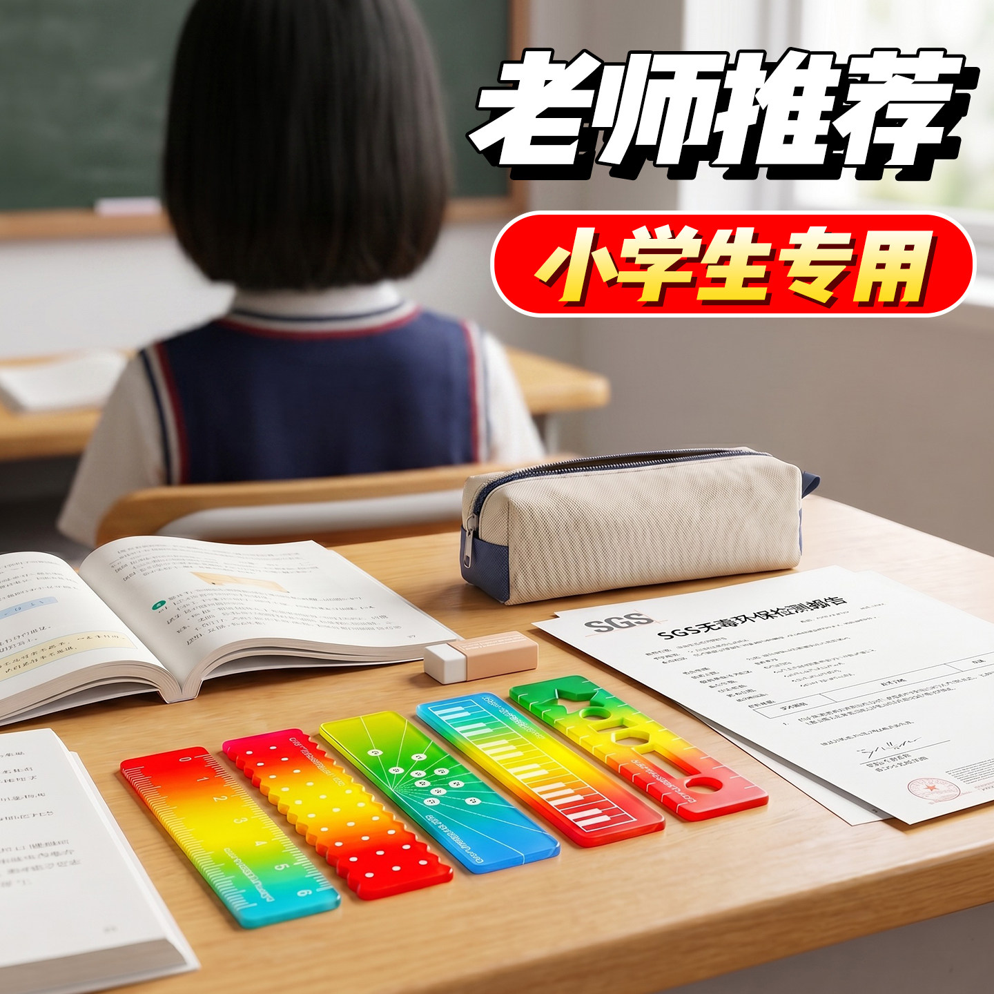 【老师推荐】彩虹色掌心尺