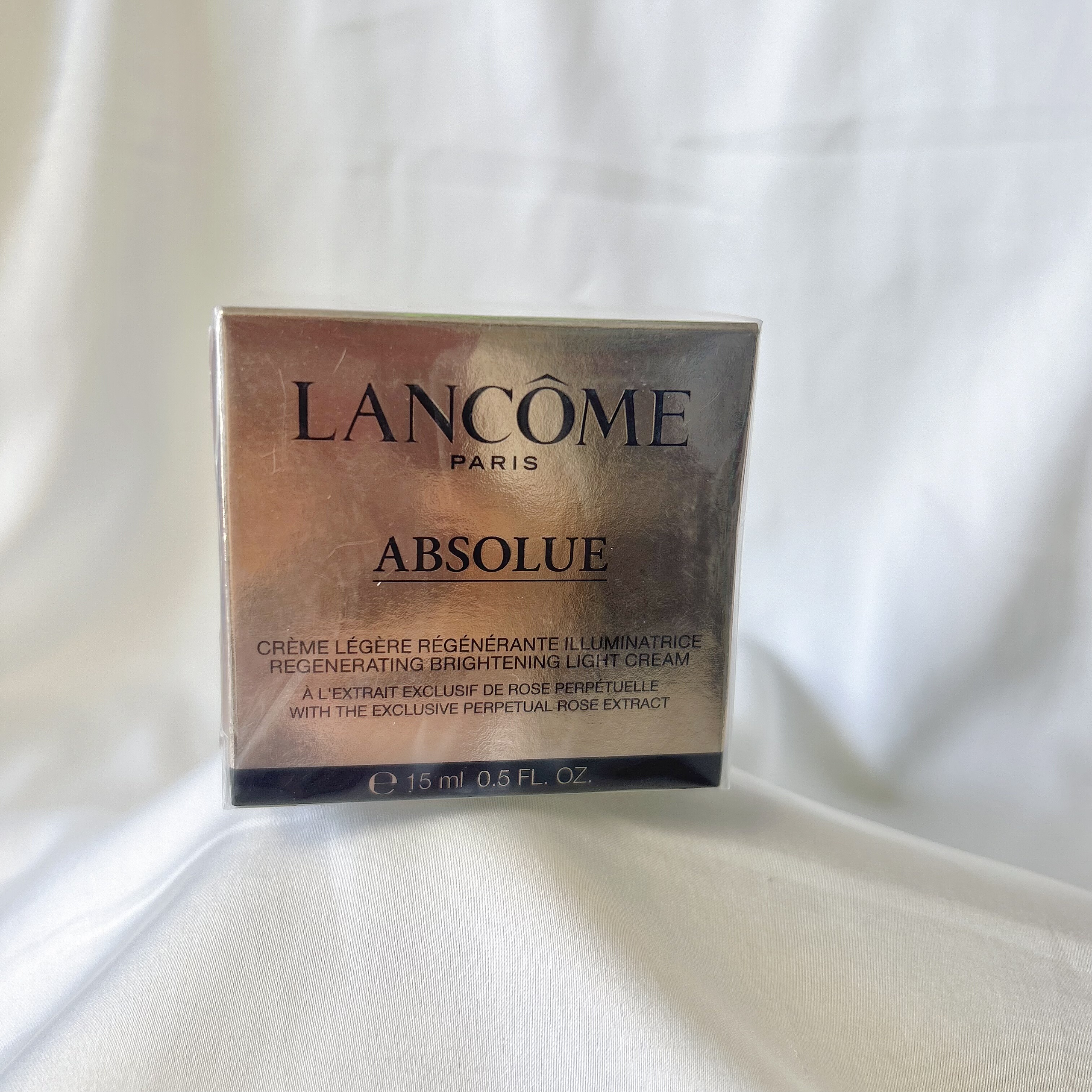 Lancome兰蔻菁纯流云霜臻颜精萃乳霜面霜15ml 清透版小样26.4到期