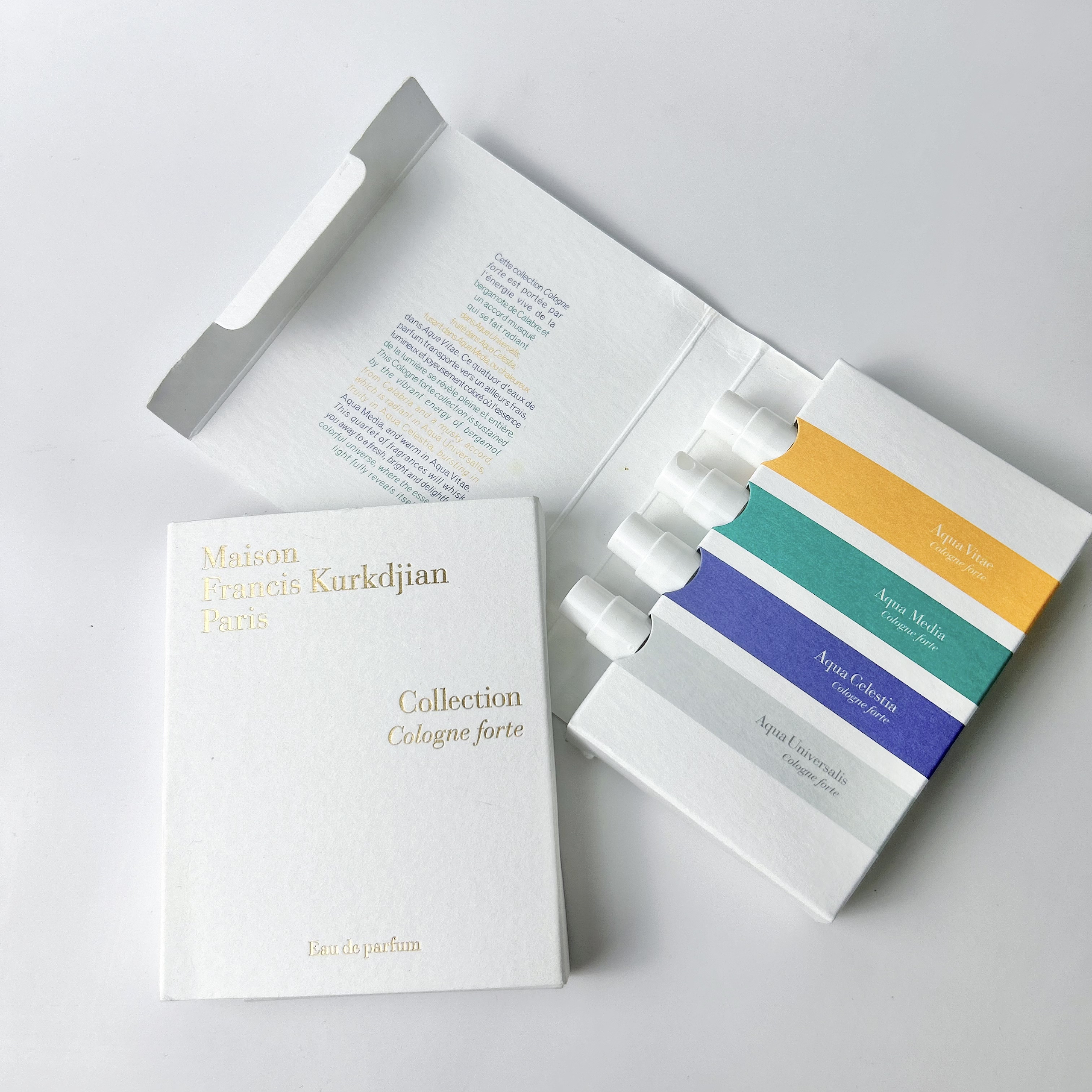 MFK梵诗柯香香水试管小样2ml&times;4 生命/苍穹/熙和/无尽之水 有喷头