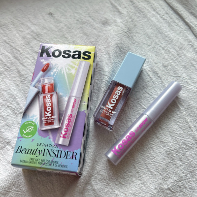 Kosas 丝芙兰套装 Unbuttoned唇油2ml+透明定型眉胶1.77g小众小样