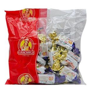 满洲里大山俄罗斯进口食品slavyanka牌巧克力味葡萄干夹心糖