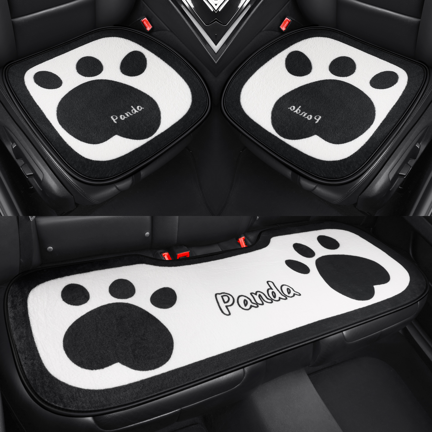 适用于比亚迪秦L 秦plusdmi秦pro汽车坐垫卡通短毛绒保暖座椅垫