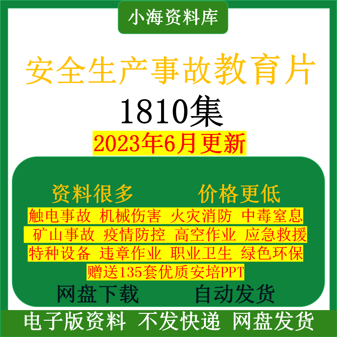 2023安全生产典型事故案例教育视频员工培训教程警示教育宣传片月