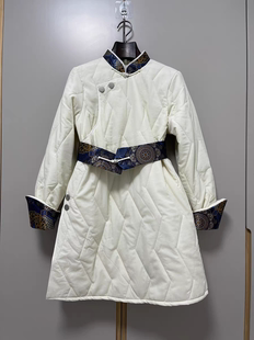 蒙古族中长棉服女冬季新款蒙古民族风棉袄外套蒙古袍棉衣棉款新品