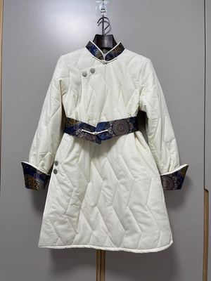 蒙古族中长棉服女冬季新款蒙古民族风棉袄外套蒙古袍棉衣棉款新品