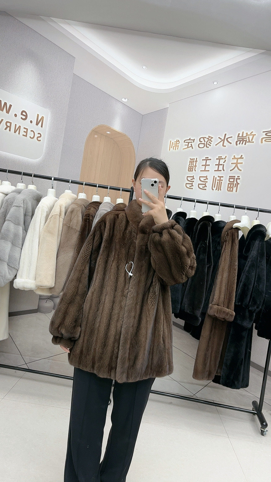 进口天鹅绒丹麦紫金短二咖啡色小母貂全抽分刀流星变奏曲