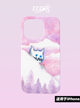 原创小众艺术卡通可爱搞怪油画iphone15promax全包磨砂硬壳11/12/13p/苹果14pro亮面imd软壳适用三星s24S23