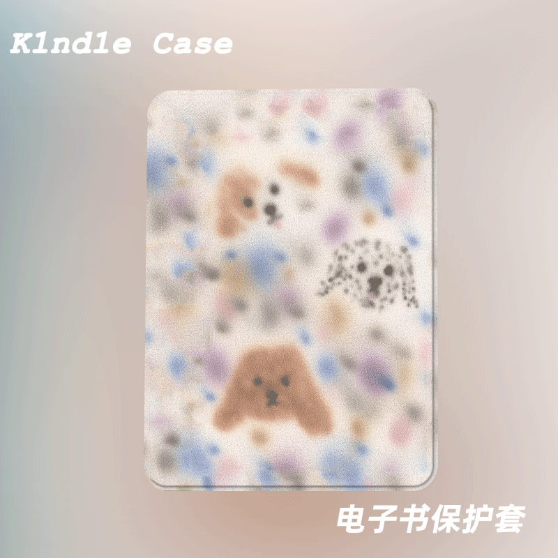 模糊斑点狗适用kindle7代电子书保护套kpw123软壳958全包防摔休眠