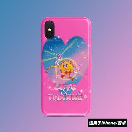 原创可爱少女心卡通爱心安卓iphone17pro菲林手机壳苹果16p/15保护套14promax适用华为mate70/S25/S24