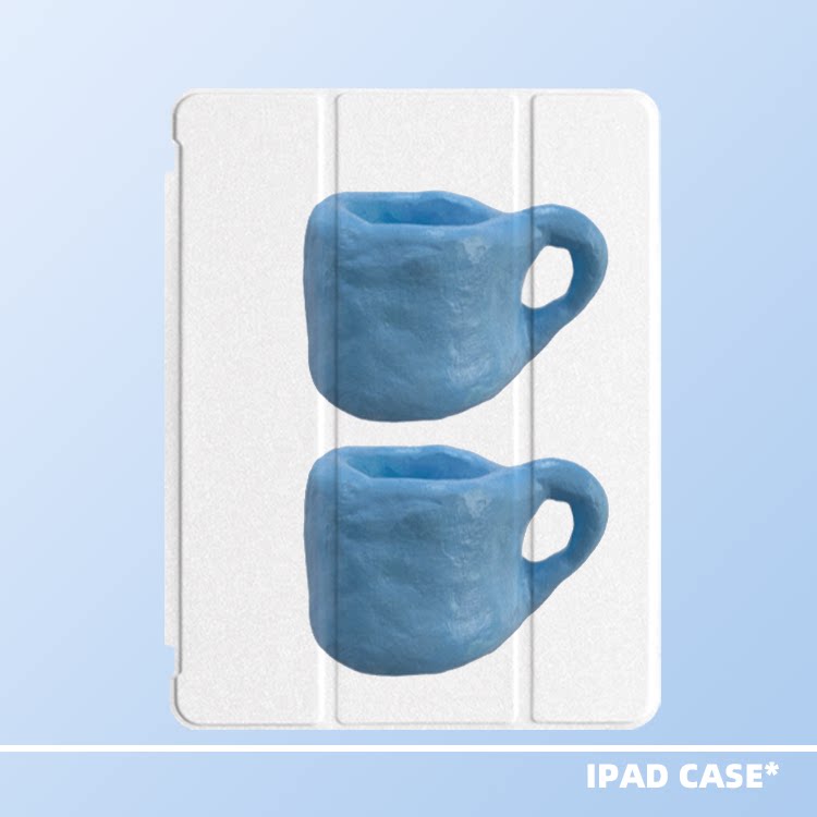 [防弯]陶土蓝杯子ipad壳