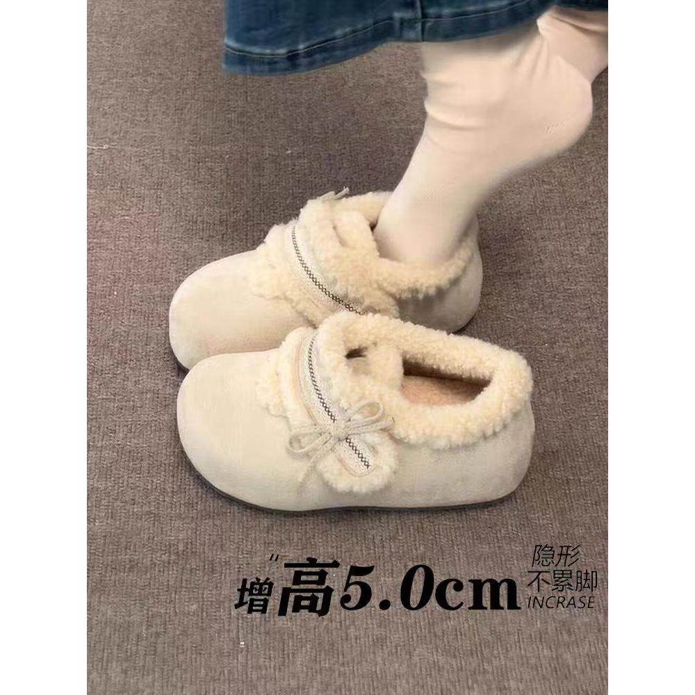 复古轻便内勃肯鞋女冬季新款魔术贴棉鞋厚底毛毛雪地靴一脚蹬,女鞋,勃肯鞋/软木鞋,淘宝优惠券,粉丝福利购,淘宝优惠卷