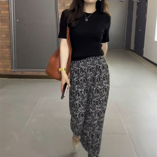 气质减龄上衣两件套潮 2025夏季 新款 高端轻奢女士碎花裙套装 女时尚