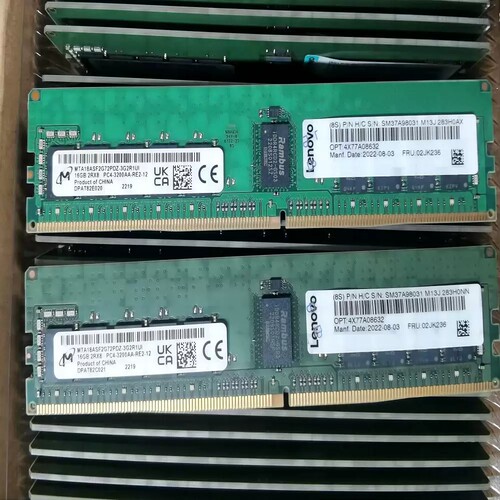 联想02JK236 4X77A08632 16G 2RX8 DDR4 3200服务器内存RDIMM ECC