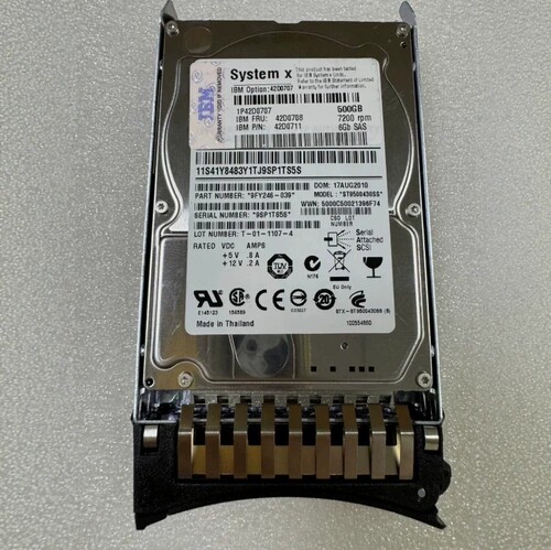 IBM 42D0707 42D0708 500G 7.2K 6GB SAS 2.5寸 硬盘 ST9500620SS