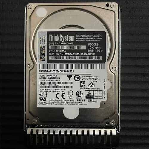 联想 SR系列硬盘 00YK014 7XB7A00025 ST600MM0009 600G 10K 12GB