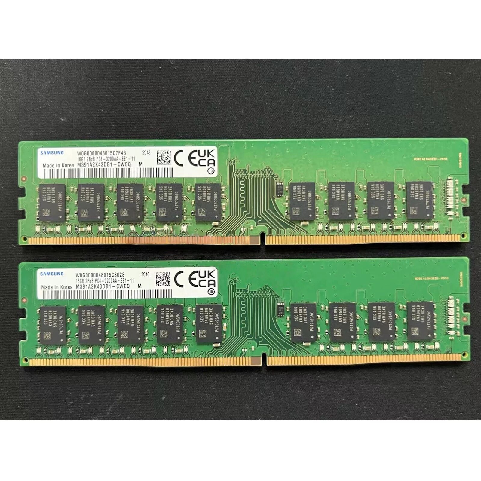 三星 M391A2K43DB1-CWE 16G 2RX8 DDR4 3200服务器内存UDIMM ECC