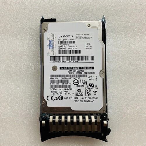IBM 00AD075 00AD076 00AD079 1.2T 10K 6GB SAS M3 M4服务器硬盘