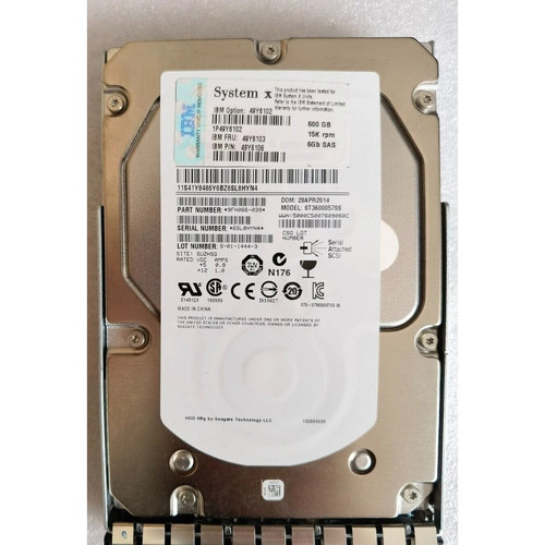 IBM 49Y6102 600G 15K SAS 49Y6103 49Y6093 X3650 M3 M4 硬盘